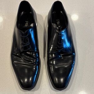 Prada Men's Glossy Black Oxfords